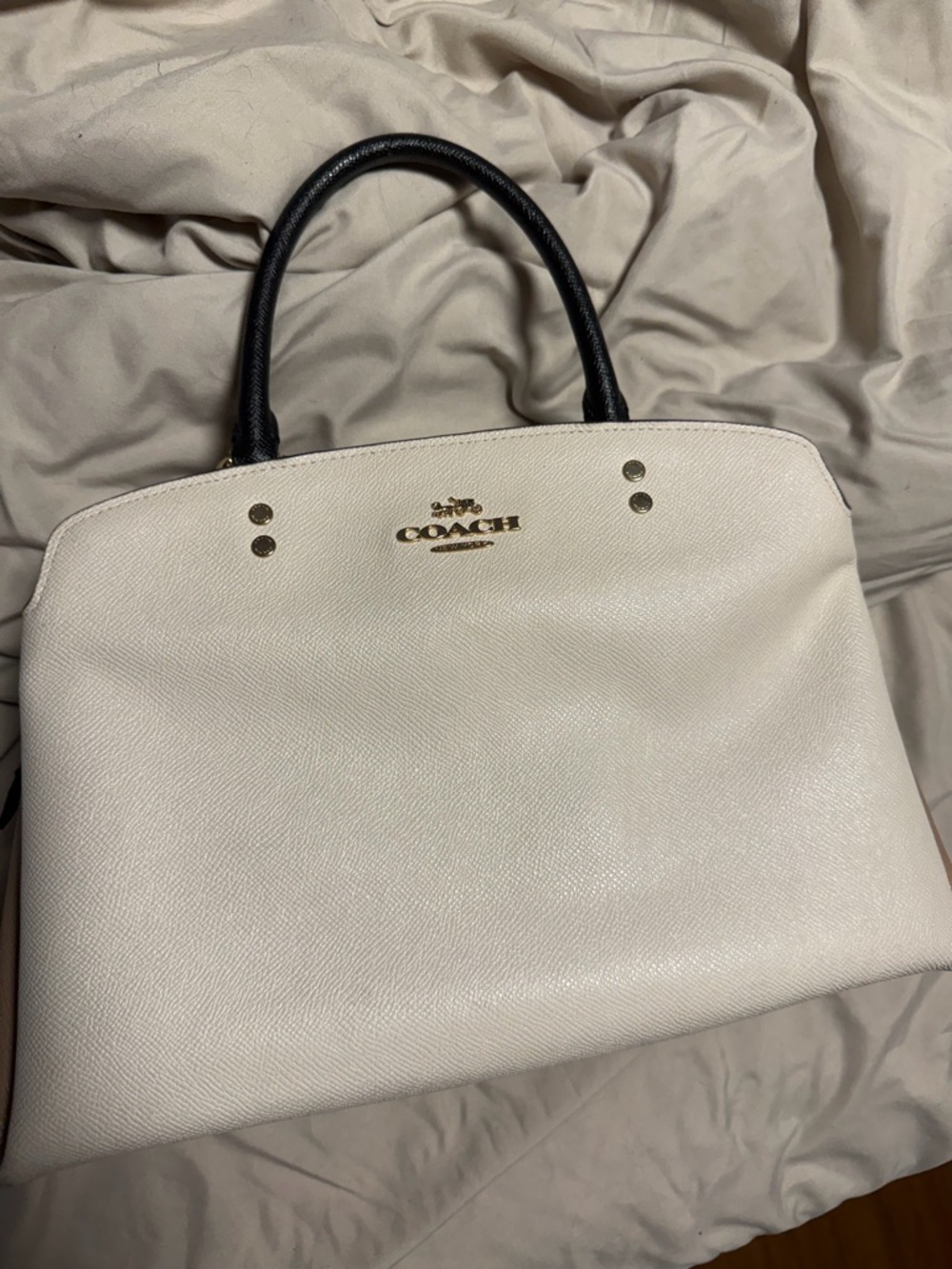Coach Cowhide Haircalf Crossbody in Brown and Cream - Picture 2 of 2